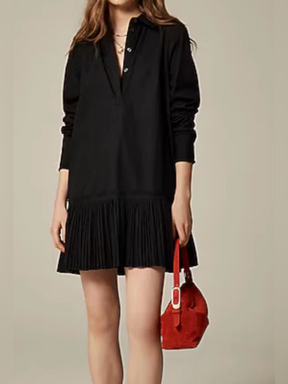 NWT J.Crew Black Cotton Dress- Large